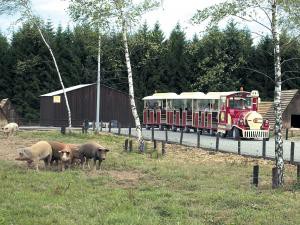 Voici le parc animalier que l'on peut visiter en petit train ou a pied si on loge dans les gites du parc.